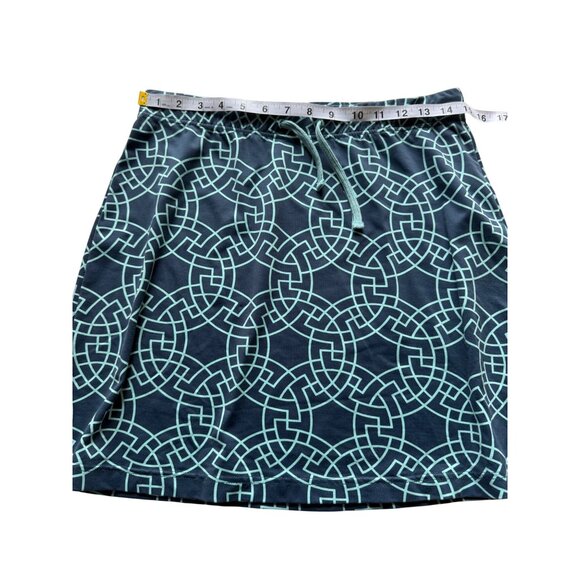 Title Nine Womens Skort Geometric Print Pull-On Skirt Green Blue Size S - Picture 4 of 6